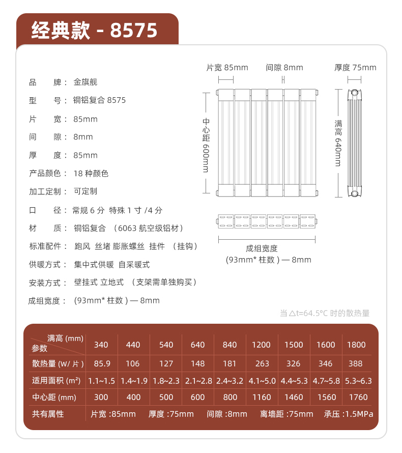 銅鋁復(fù)合暖氣片